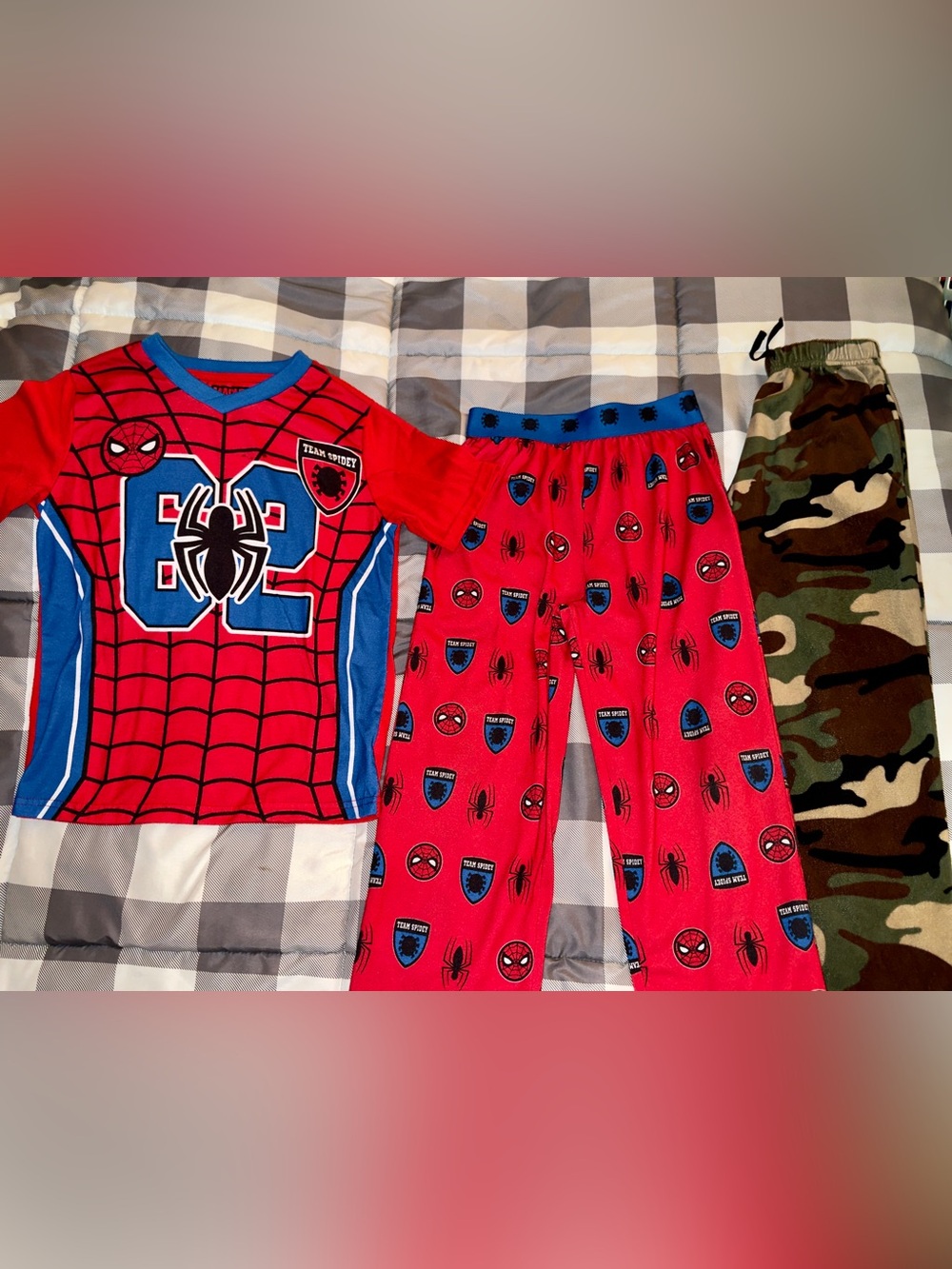 Spider-Man Kids PJ Set & Bonus Camo PJ Pants